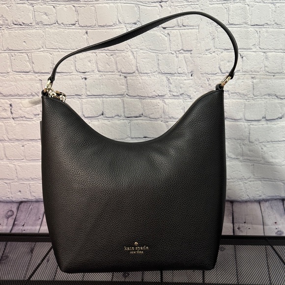 kate spade Handbags - Kate Spade Black Pebbled Leather Hobo Bag